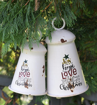 Season’s Greetings Bells – Set of 2