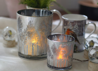 Silver Forest Design Candle Holders