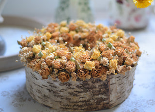 Dried Rose Birch Arrangement