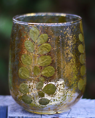Leaf Glass Candle Holder