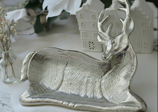 Rustic Silver Reindeer Trays