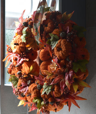 Soft & Whimsical Pumpkin Wreath