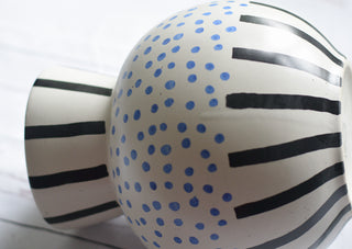 Handcrafted Mediterranean Dot Vase