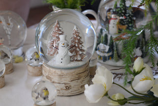 Musical Snowman Snow globe Tree Scene