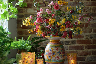 Hand-Painted Blush, Sage and Honey  Decorative Pot