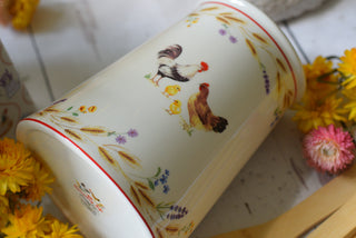 Farmhouse Kitchen Utensil Holder Set with Wooden Spoons