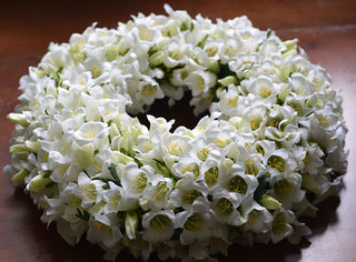 White Bell Flower Wreath