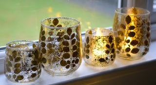 Leaf Glass Candle Holder