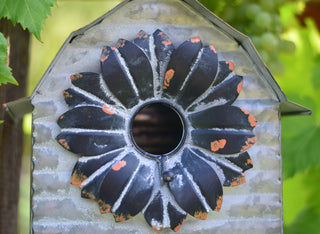 Vintage Grey & Black Design Birdhouse