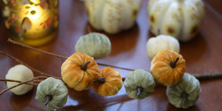 Velvet & Sheepskin Pumpkin Branches