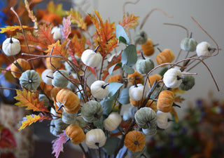 Velvet & Sheepskin Pumpkin Branches