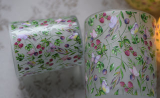 Wild Meadow Floral Glass Candle Holders