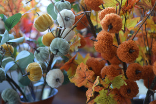Velvet & Sheepskin Pumpkin Branches