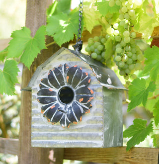 Vintage Grey & Black Design Birdhouse