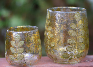 Leaf Glass Candle Holder