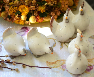 Ceramic Chicken Figurines