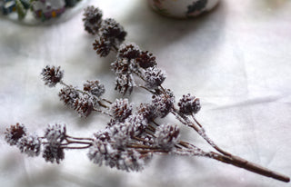 Woodland-Inspired Snowy Pinecone Stems