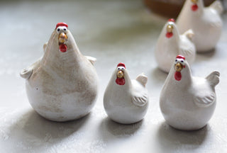 The Little Farmyard Trio — Set of Three Hens