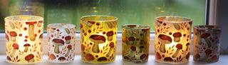 Foggy Forest Mushroom Candle Holders