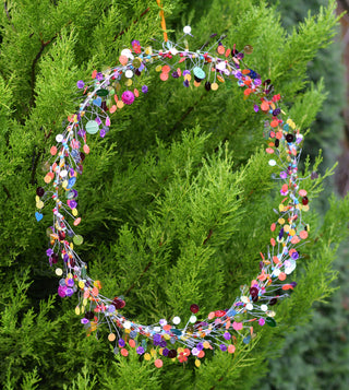Metallic Wire Circle Wreath