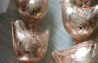 Vintage-Style Glass Bird Hanging Ornament