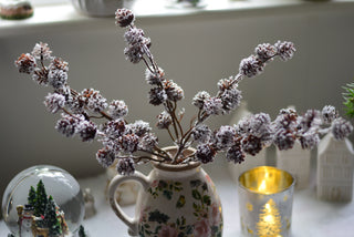 Woodland-Inspired Snowy Pinecone Stems