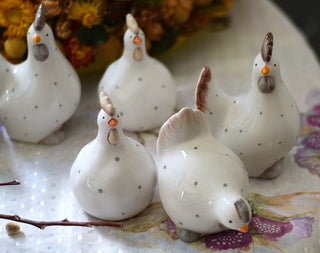 Ceramic Chicken Figurines
