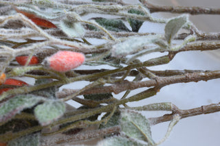 Faux Frosted Rosehips – Oblong shape