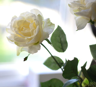 Fresh touch  faux white rose