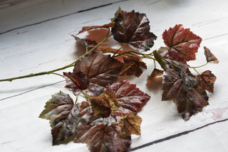 Artificial Autumn Arrangement – Burgundy Vine Leaf, Berry & Birch