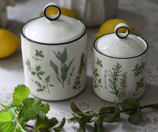 Herbarium Porcelain Storage Jars
