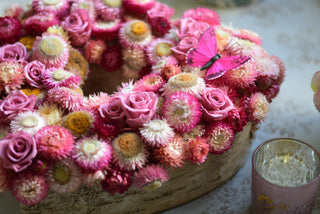 Preserved Rose & Helichrysum Heart Arrangement