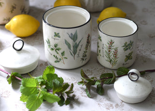 Herbarium Porcelain Storage Jars