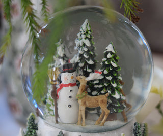 Musical Snowman & Santa Snow Globe