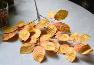 Faux Autumn Hornbeam Leaf Branch – 67–70 cm