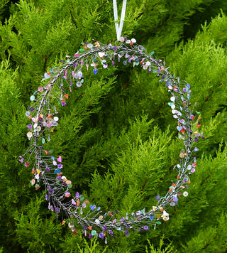 Colourful Wreath with Purple Accents