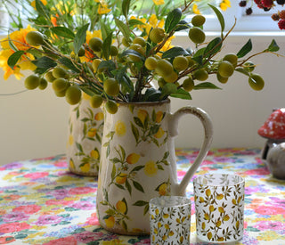 Vintage lemon pitcher vase