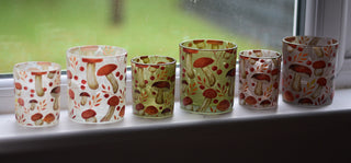 Foggy Forest Mushroom Candle Holders
