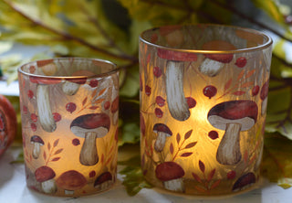 Foggy Forest Mushroom Candle Holders
