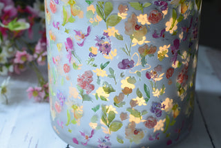 Blush Butterfly Garden Glass Candle Holder