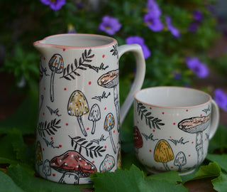 Mushroom Meadow  Ceramic Set – Jug and Mug