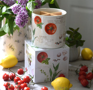 Farmhouse Porcelain Cutlery Holder – Herb & Olive Kitchen Organiser
