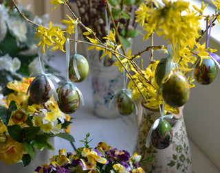 Bunny Easter Egg Hanging Ornaments – Set of 6