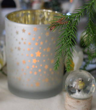 Golden Stars candle holder