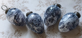 Ocean Marble Glass Hanging Eggs
