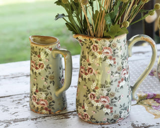 Vintage jugs in grey colour