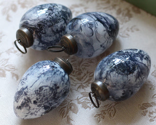 Ocean Marble Glass Hanging Eggs