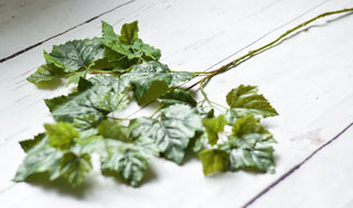 Green Faux Grape Leaf Stem 70cm