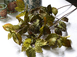 Faux Autumn Beech Leaf Branch – 70 cm