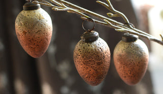 Antique Copper Glass Hanging Eggs